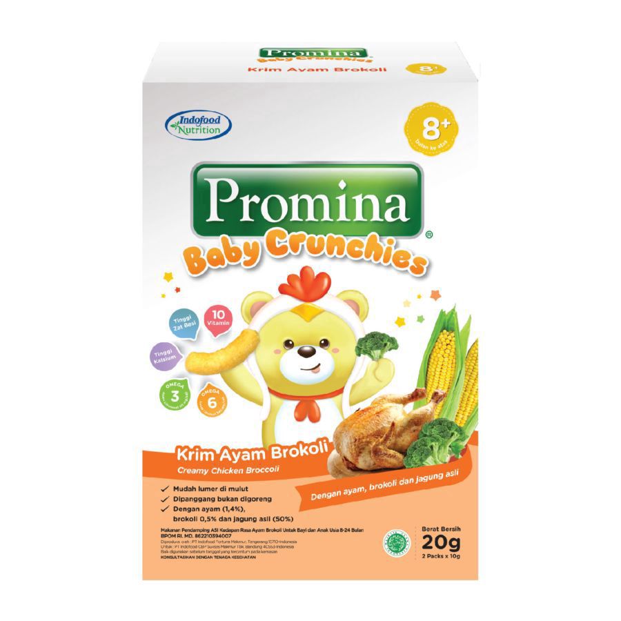 Promina Crunchies Krim Ayam Brokoli Snack Bayi 20gram