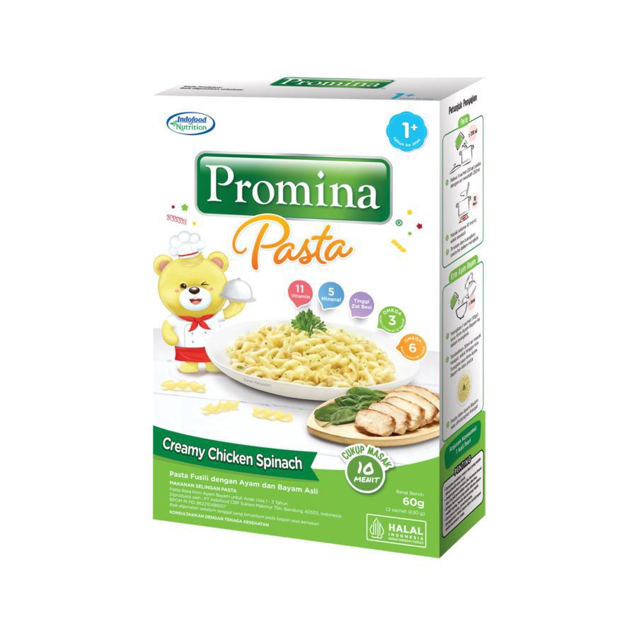 Promina Pasta Creamy Chicken Spinach Makanan Bayi 60gram