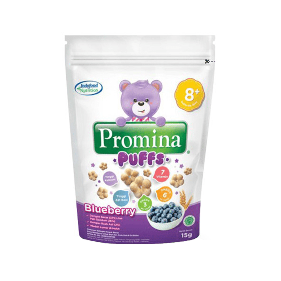 Promina Puffs Blueberry Snack Bayi 8+ Bulan 15gram