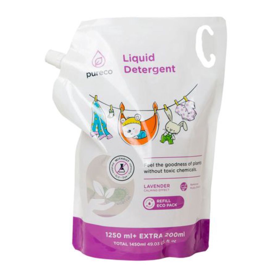 Pureco Lavender Liquid Deterjen Bayi 1450ml