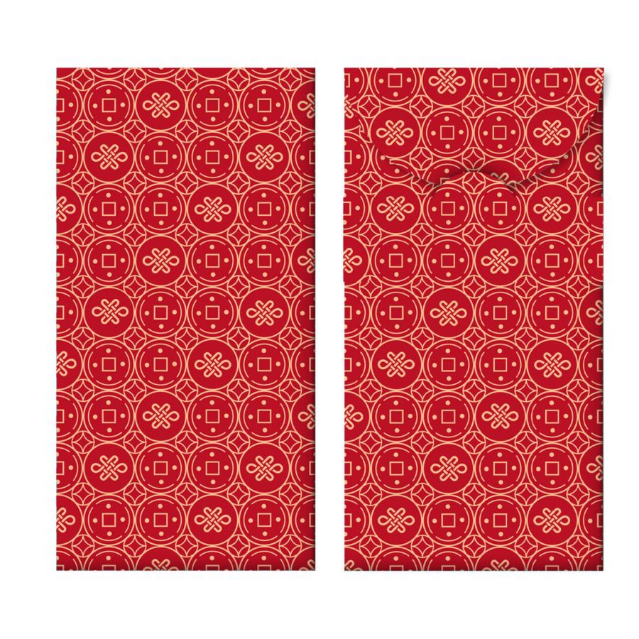 Red Envelope Angpao Batik Universal 9cm x 17cm A Basics