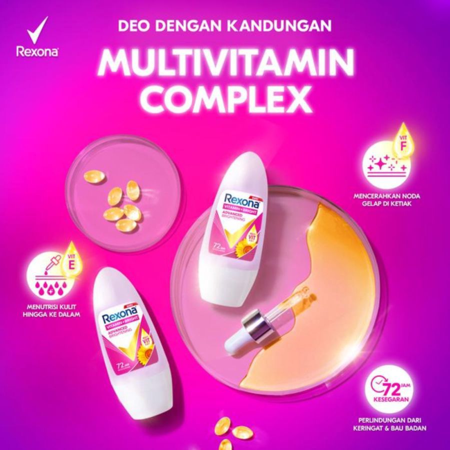 Rexona Women Advanced Brightening Twinpack Deodorant Roll On 45ml
