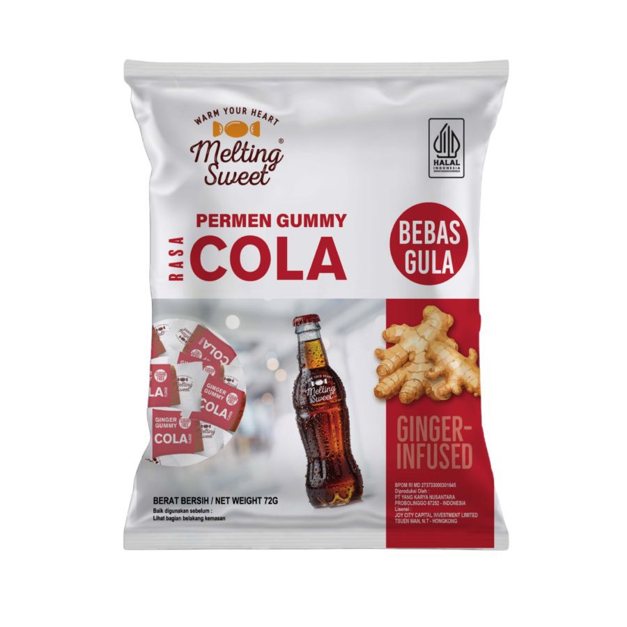 Melting Sweet Ginger Gummy Cola Sugar Free 72gram
