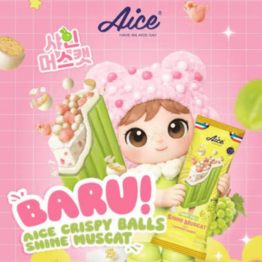 Aice Crispy Balls Shine Muscat with Popping Candy 65ml