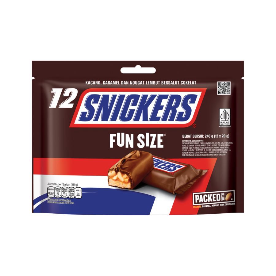 Snickers Cokelat Kacang Original Fun Size 240gram 240gram