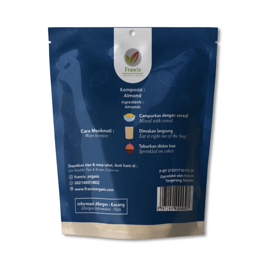 Francis Almond Panggang Asin Garam Laut 31gram