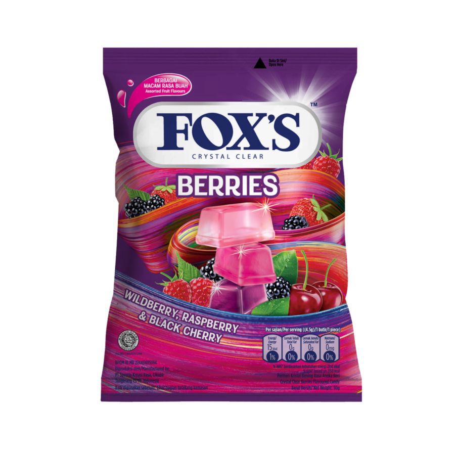 Fox's Crystal Clear Berries 90gr isi 20pcs 90gram 90gram 90gram