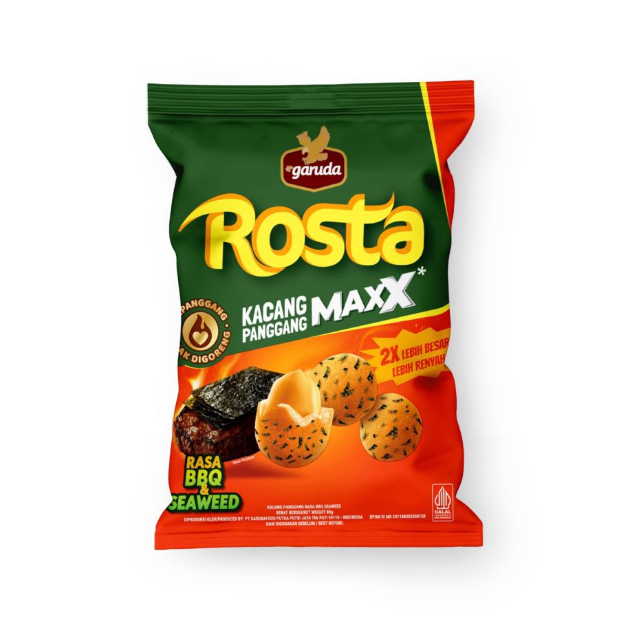 Garuda Rosta Maxx Kacang Panggang BBQ 80gram