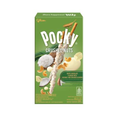 Pocky Crushed Nuts White Chocolate Flavour With Coconut And Crushed Cashews 25gram