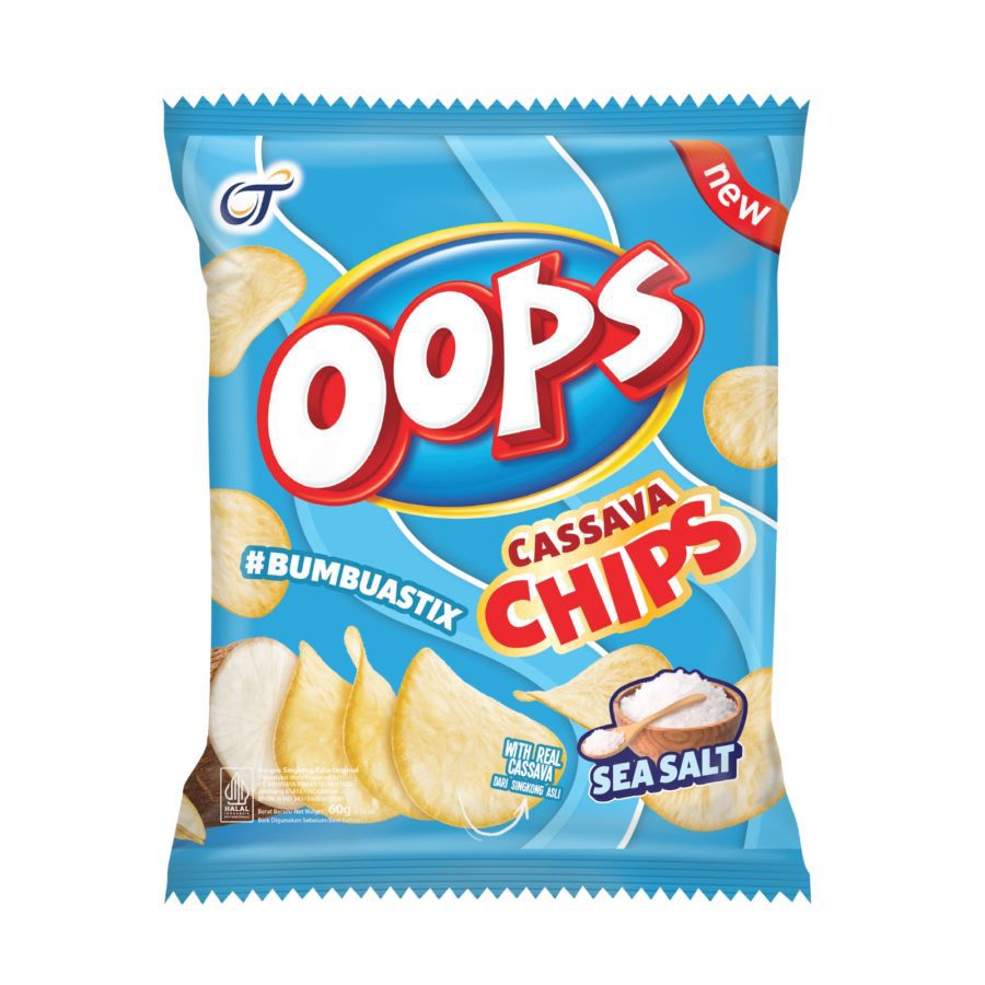 Oops Cassava Chips Sea Salt 60gram 60gram