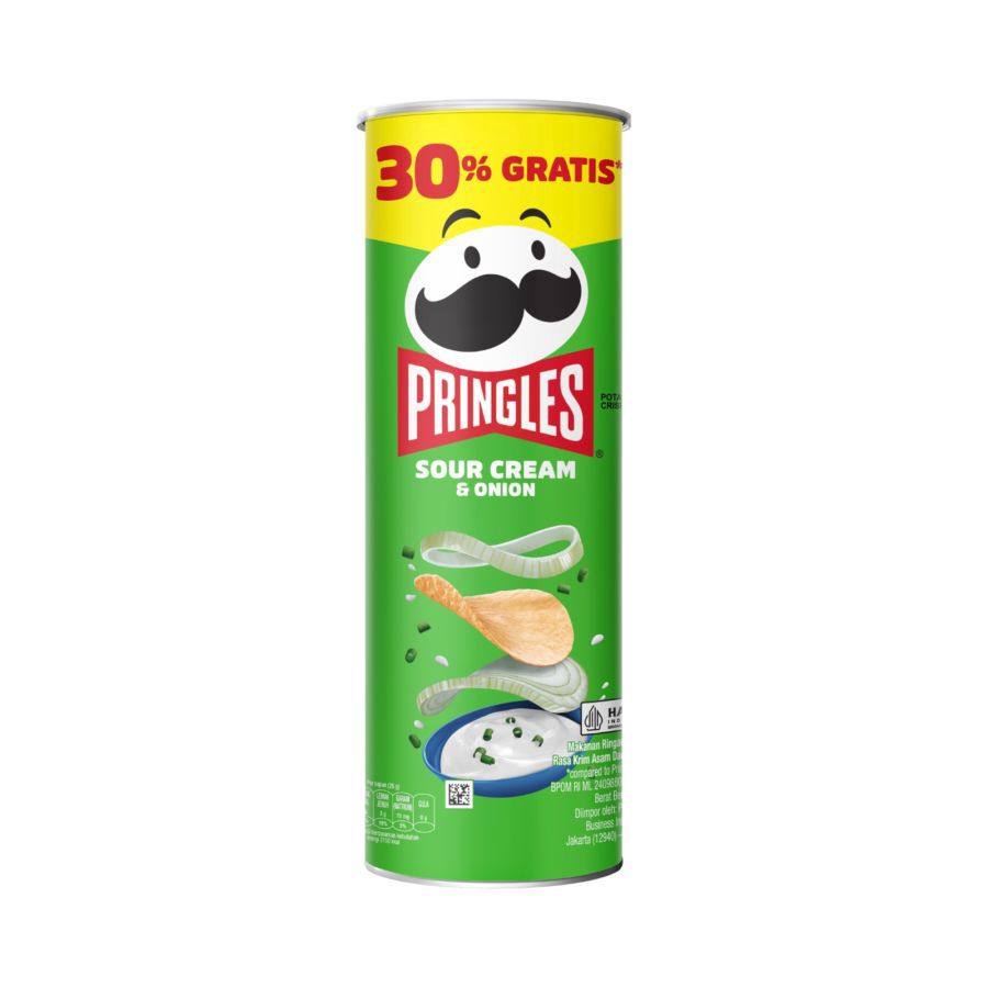 Pringles Keripik Kentang Sour Cream & Onion 102gram