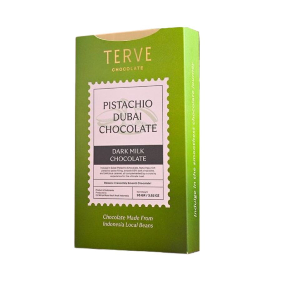 Terve Dubai Chocolate Dark Milk Pistachio 95gram 95gram