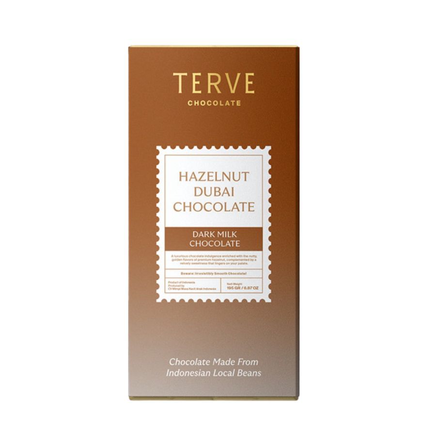 Terve Hazelnut Dubai Chocolate Dark Milk 95gram