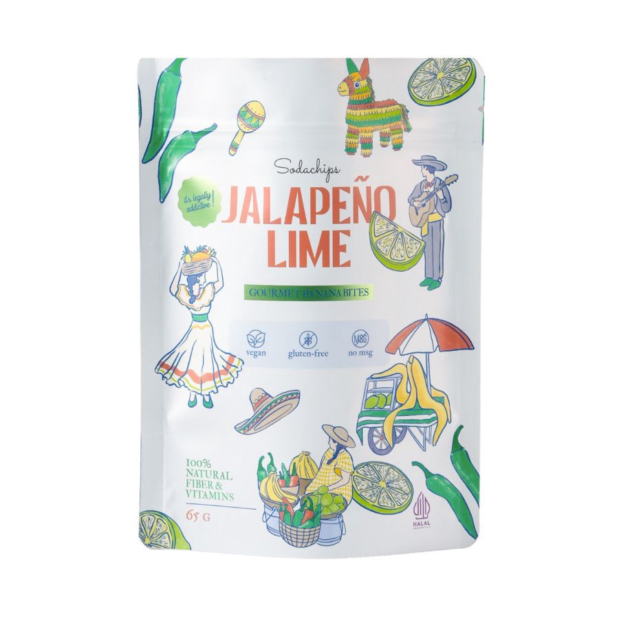 Sodachips Jalapeno Lime Banana Bites 65gram 1pcs