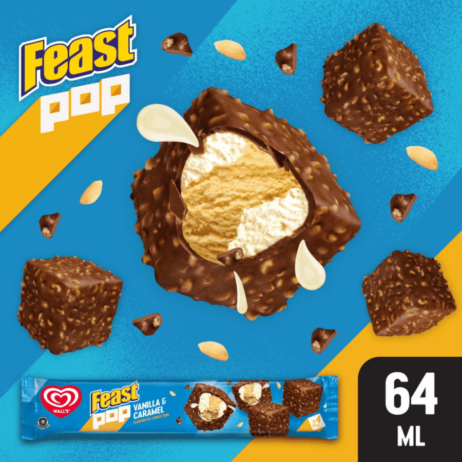 Walls Feast Pop Cookies and Cream Ice Cream 4x16ml 64ml