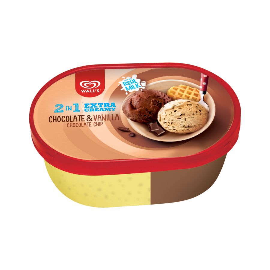 Walls Vanilla Chocolate Chip Ice Cream Tubs 700ml