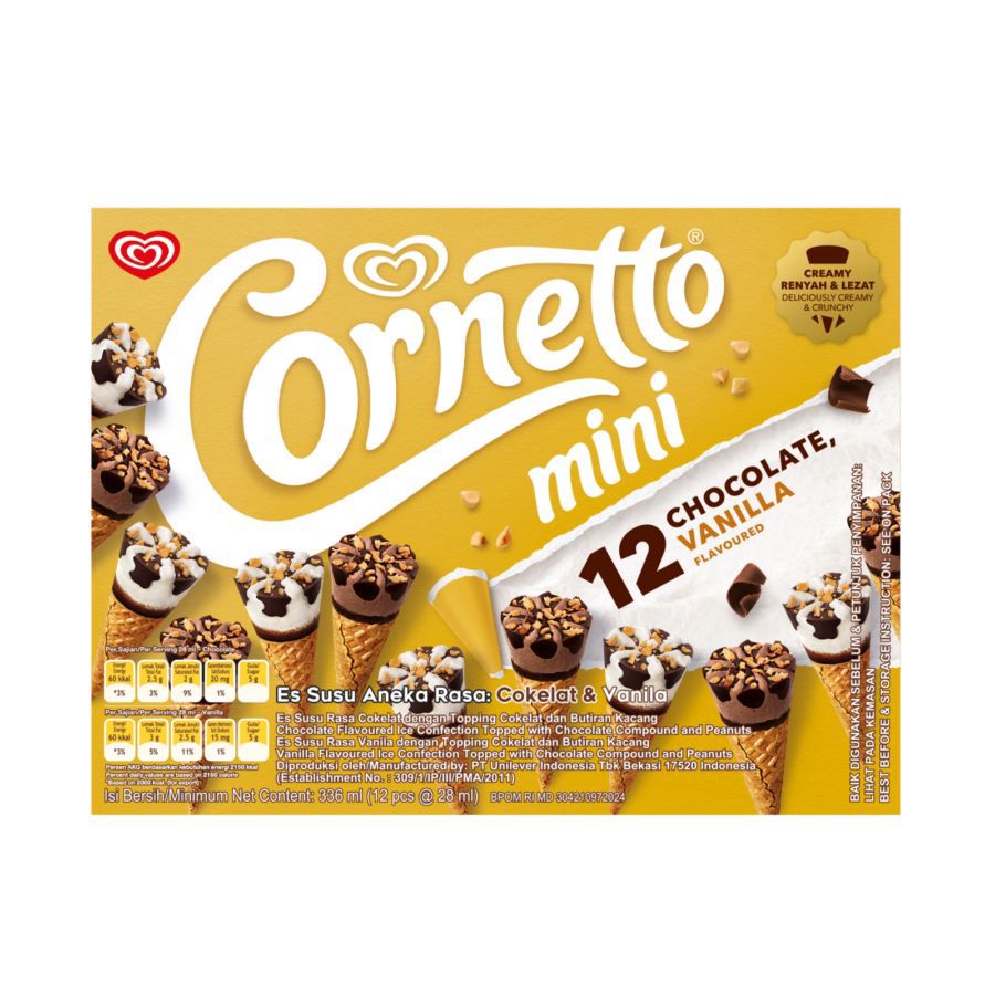 Walls Cornetto Mini Chocolate Vanilla Ice Cream
