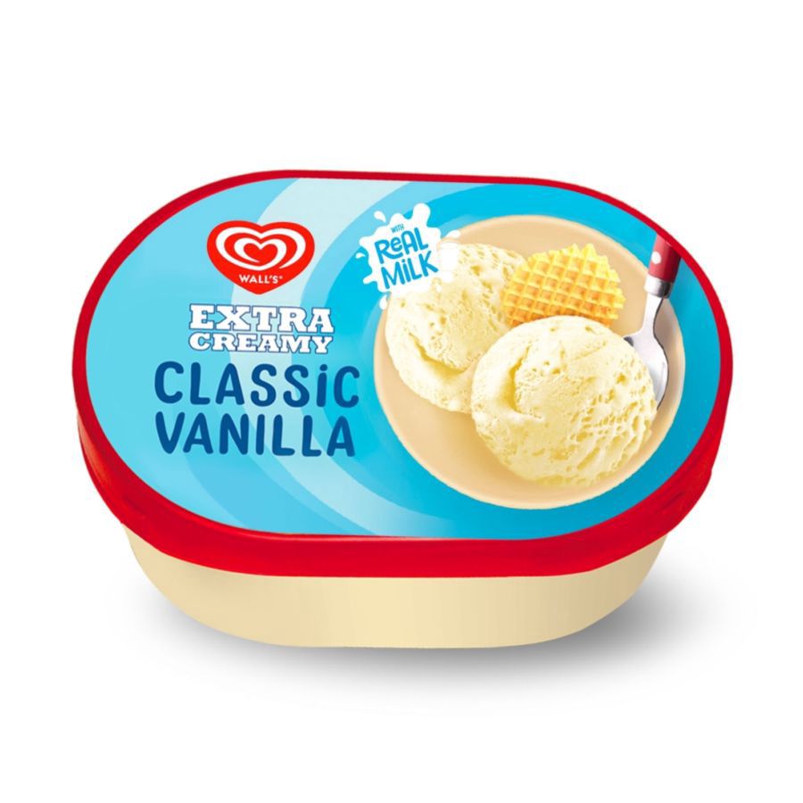 Wall's Extra Creamy Classic Vanilla Ice Cream Tubs 700ml