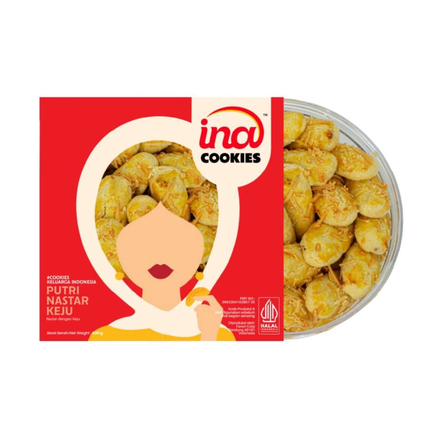Ina Cookies Kue Kering Premium Nastar Keju Regular 1pcs