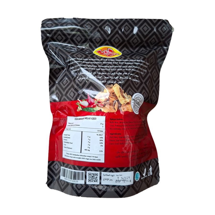 Kriptoss Fish Skin Spicy 75gram