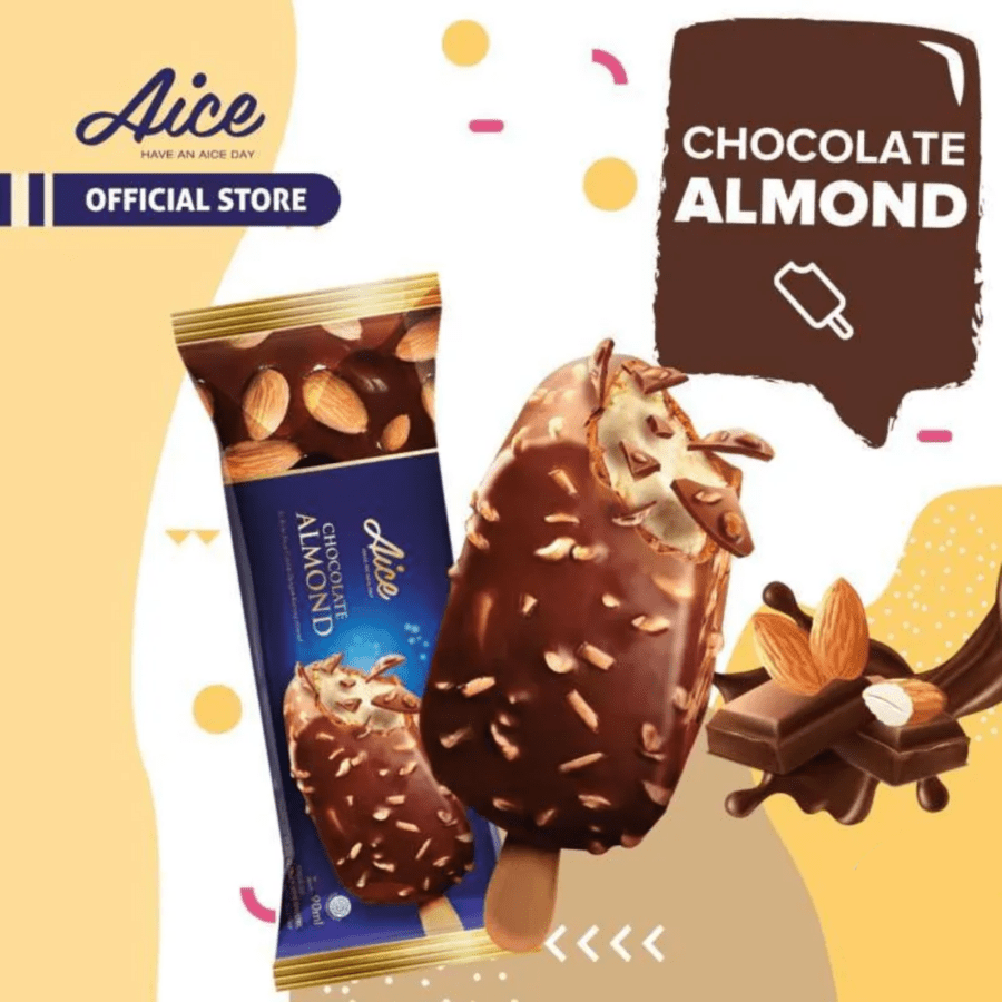 Aice Classic Choco Almond Ice Cream Stick 90ml
