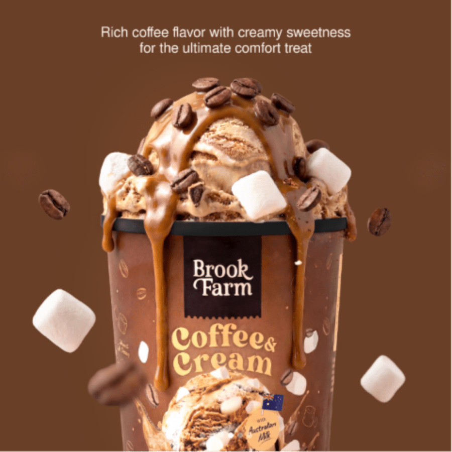 Brookfarm Coffee & Cream Ice Cream 473ml