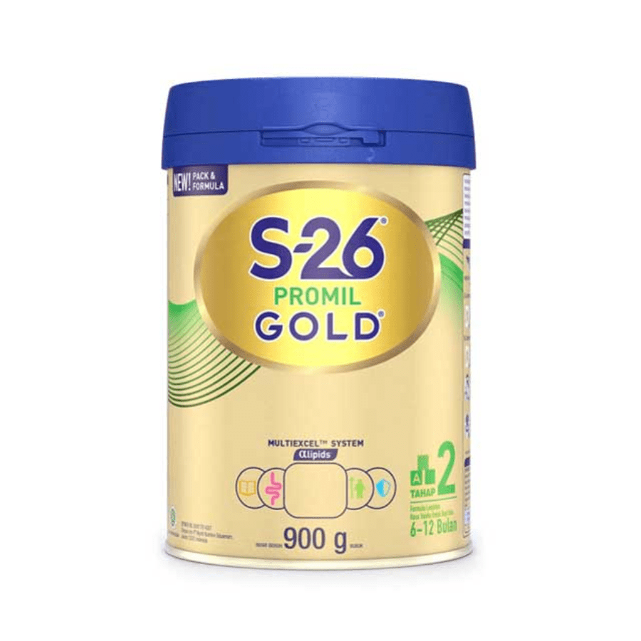 S-26 Promil Gold 2 Formula Lanjutan Vanila 6-12 Bulan Can 900gram