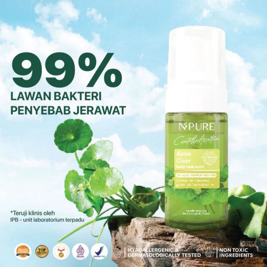 Npure Cica Acne Clear Foam Facial Wash 100ml