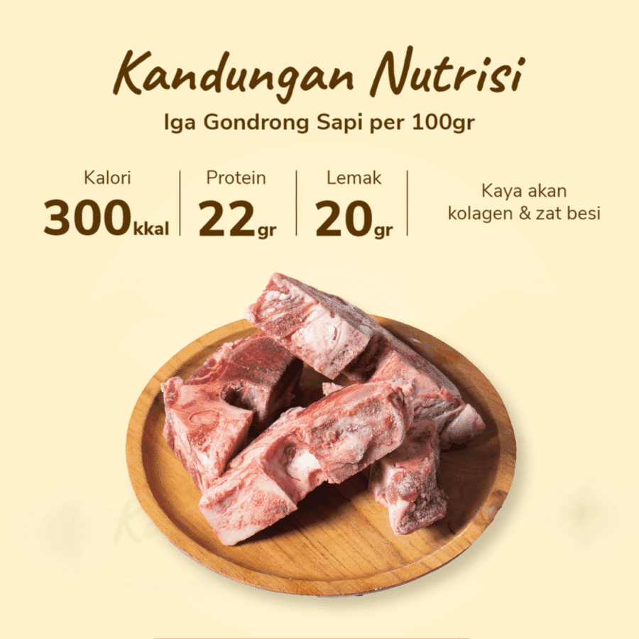 Iga Gondrong Sapi Import 500gram