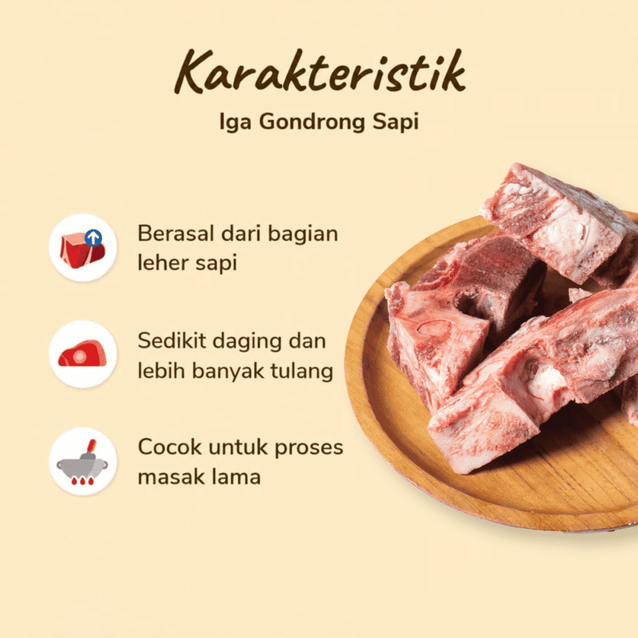 Iga Gondrong Sapi Import 500gram