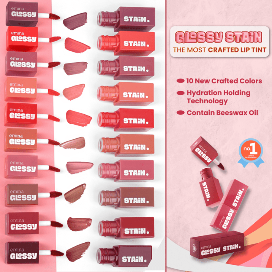 Emina Glossy Stain 04 Peach Sprinkles Lip Tint 3gram