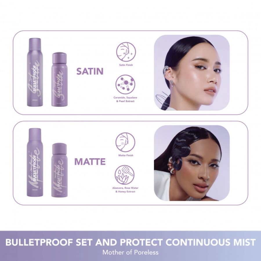 MOP Beauty Bulletproof Set and Protect Continuous Mist Satin Setting Spray 50ml
