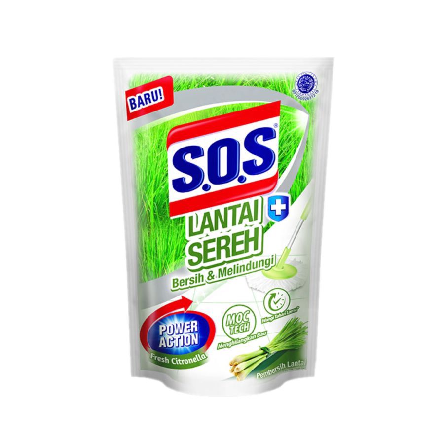 SOS Lantai Sereh Pembersih Lantai Pouch 675ml