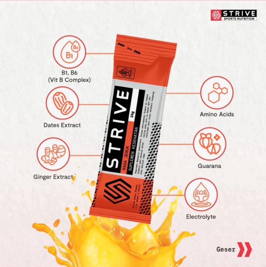 STRIVE Markisa Energy Gel 24 gram x 5 sachet 1 pcs 1box