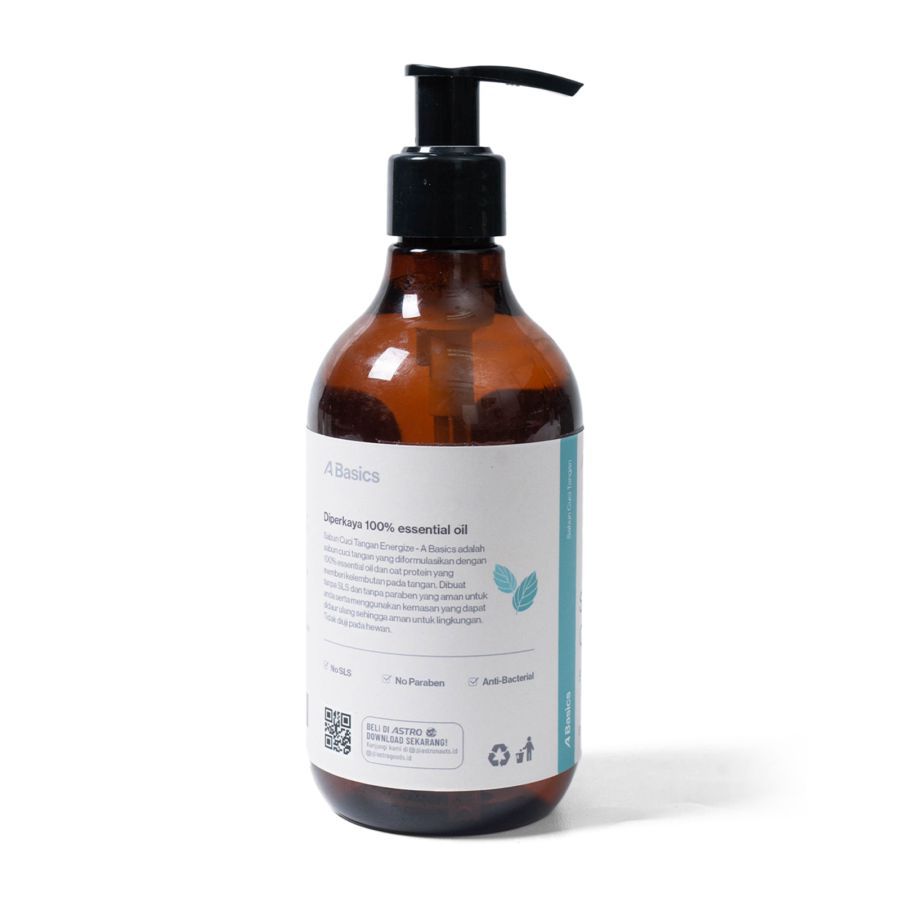 Sabun Cuci Tangan Energize Spearmint Orange A Basics 300ml