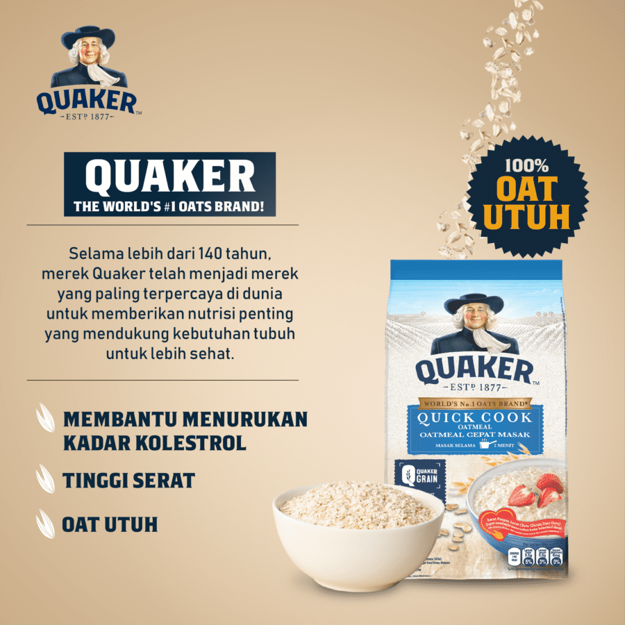 Quaker Quick Cooking Oatmeal 800gram