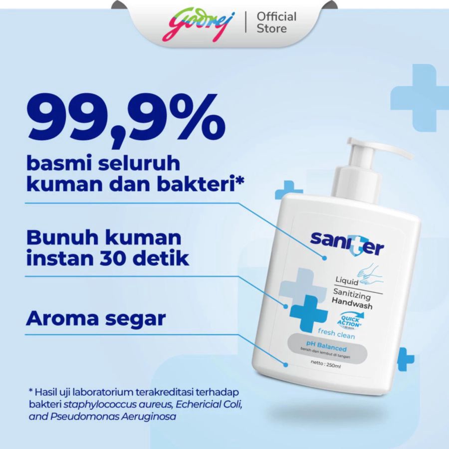 Saniter Fresh Clean Antibacterial Handwash Botol 250ml