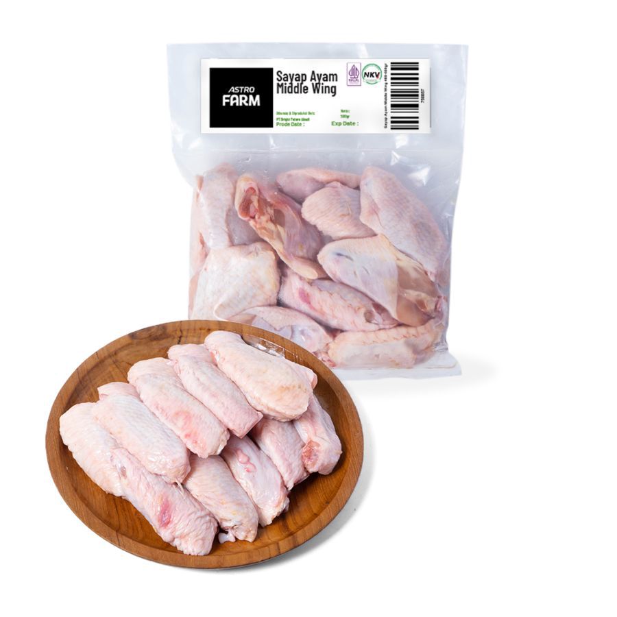 Sayap Ayam Middle Wing Astro Farm 450-550gram