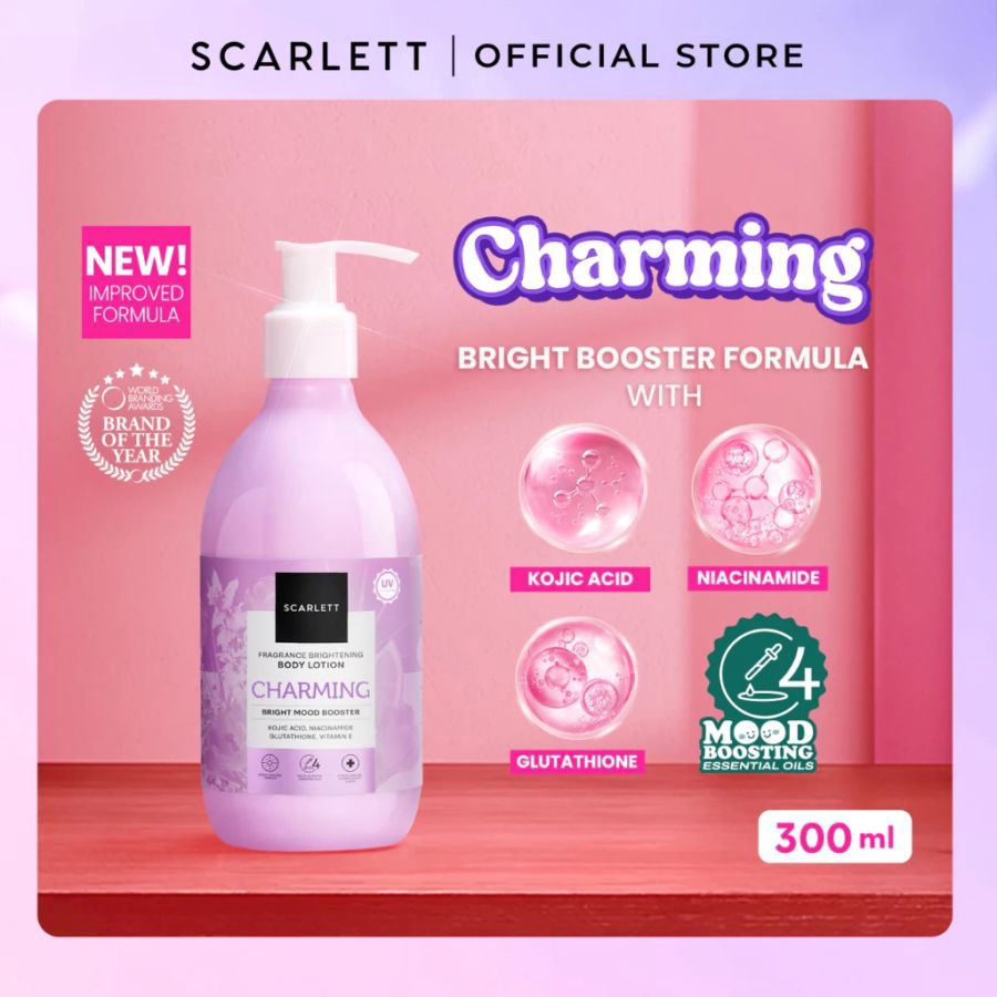 jual glutathione lotion Scarlett Whitening Charming Body 300ml Online 24 Jam & Harga Terbaik Relumins Advance White 1650mg