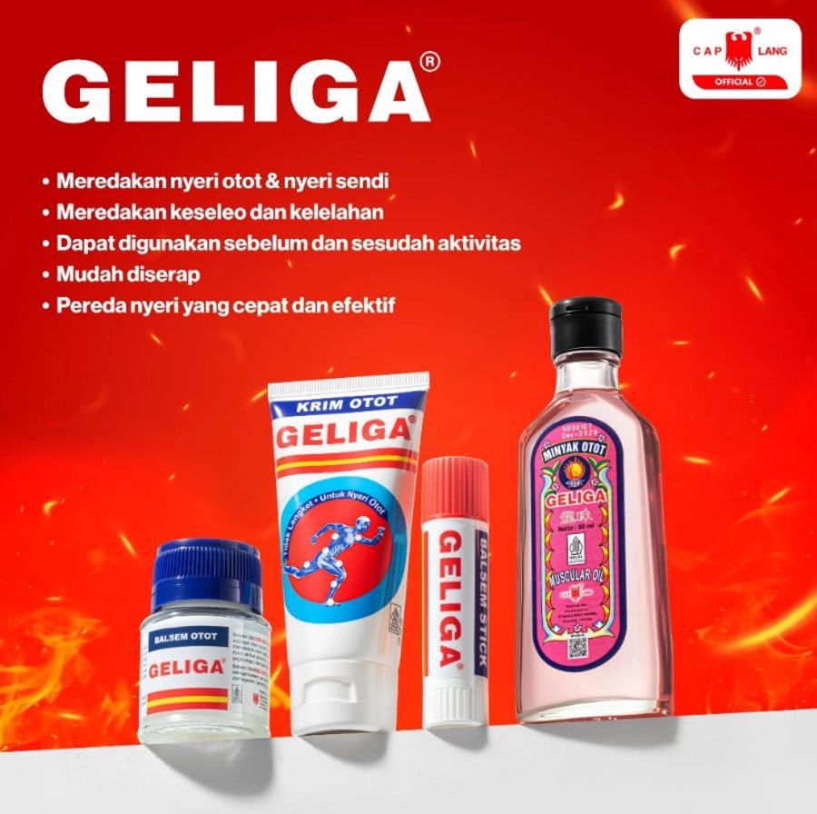 Cap Lang Balsem Otot Geliga 40gram