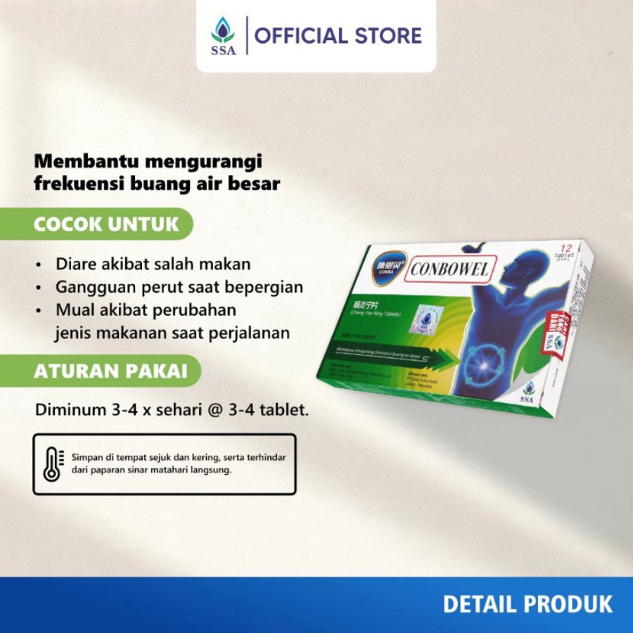 Conbowel Obat Diare Tablet Pencernaan & Lambung 12tablet