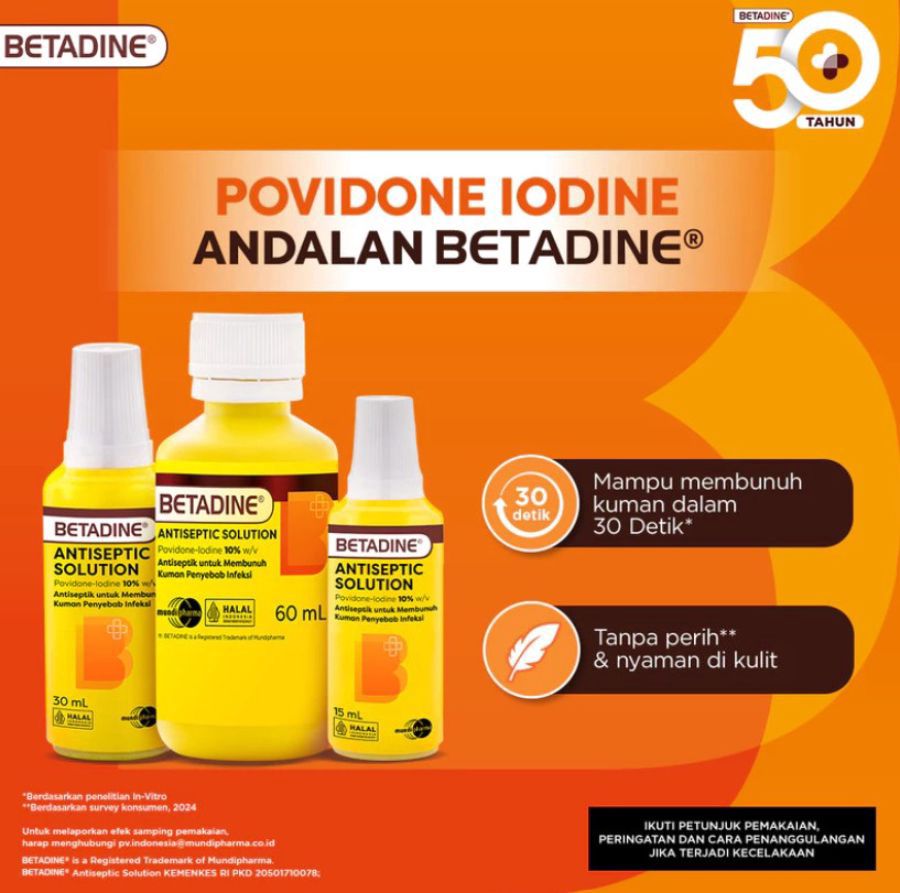 Betadine Antiseptic Solution Obat Luka 5ml