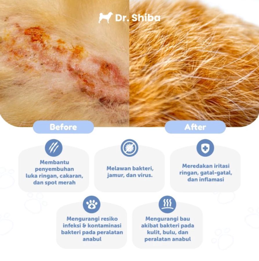 Dr. Shiba Magic Mist Spray Anti Jamur dan Scabies Untuk Anjing Kucing 200ml