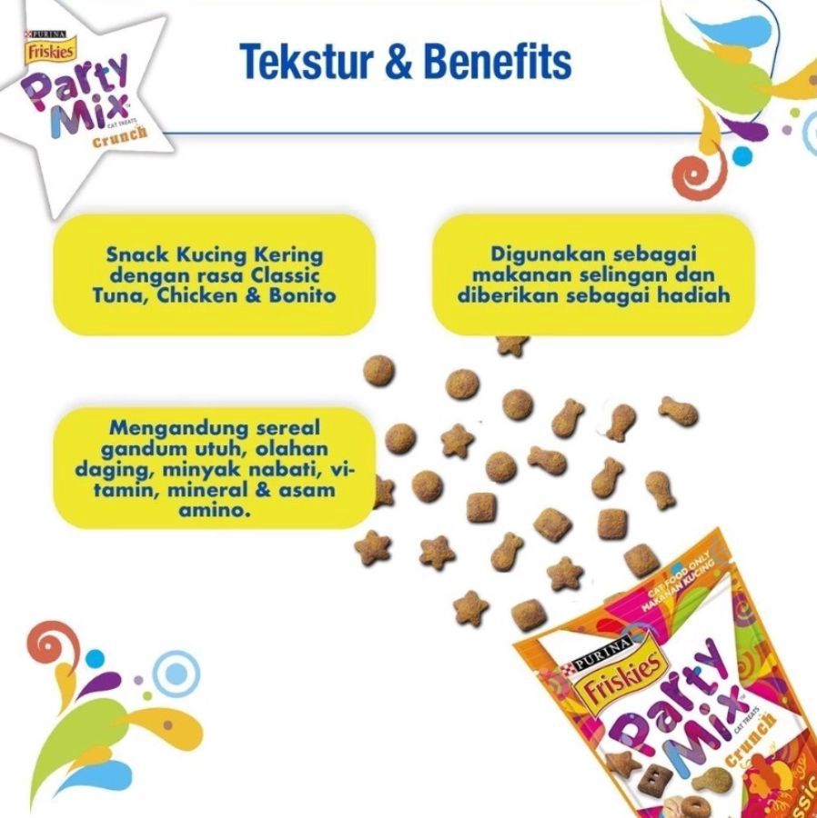 Friskies Party Mix Classic Snack Kucing 60gram
