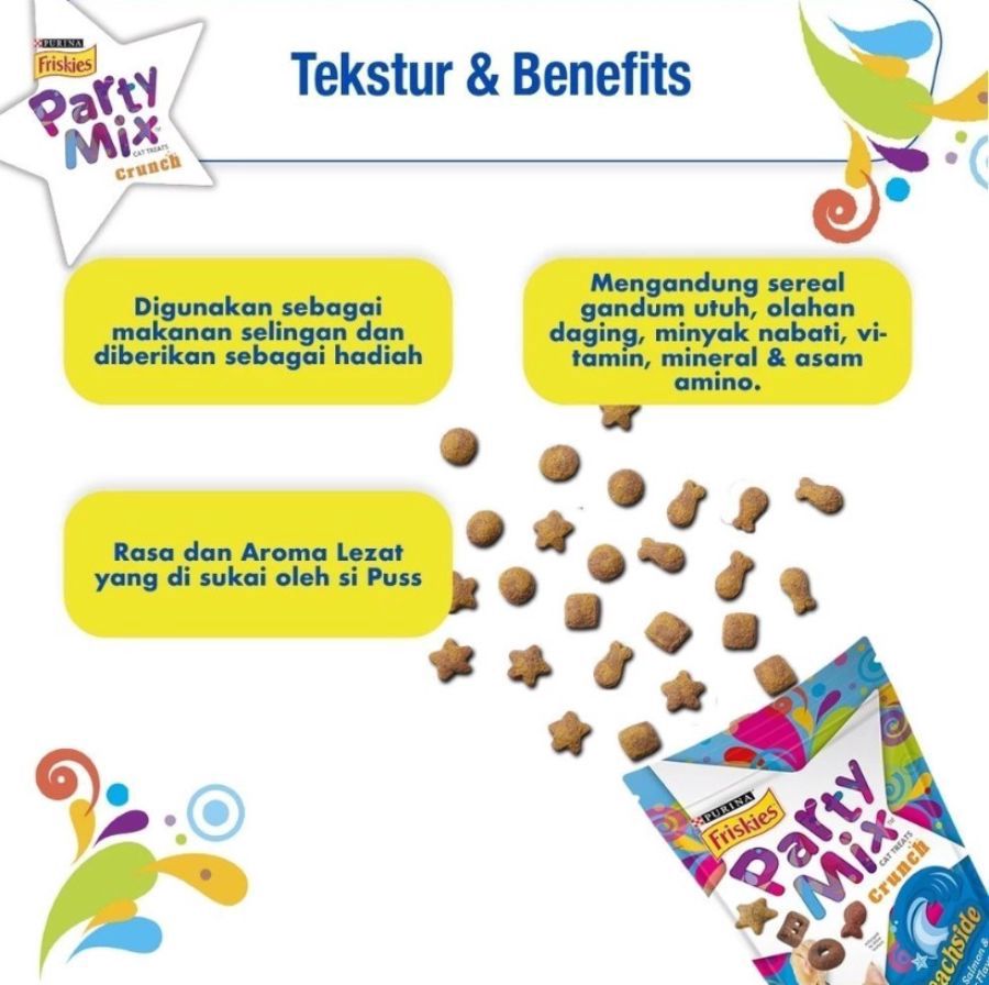 Friskies Party Mix Beachside Snack Kucing 1pcs