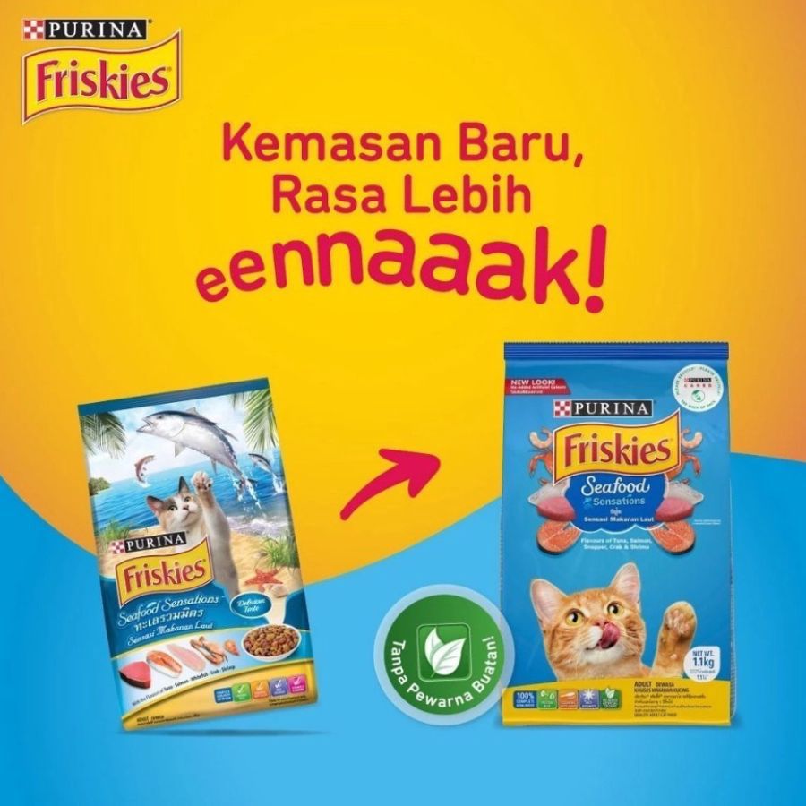 Friskies Seafood Sensations Adult Makanan Kucing Kering 400gram