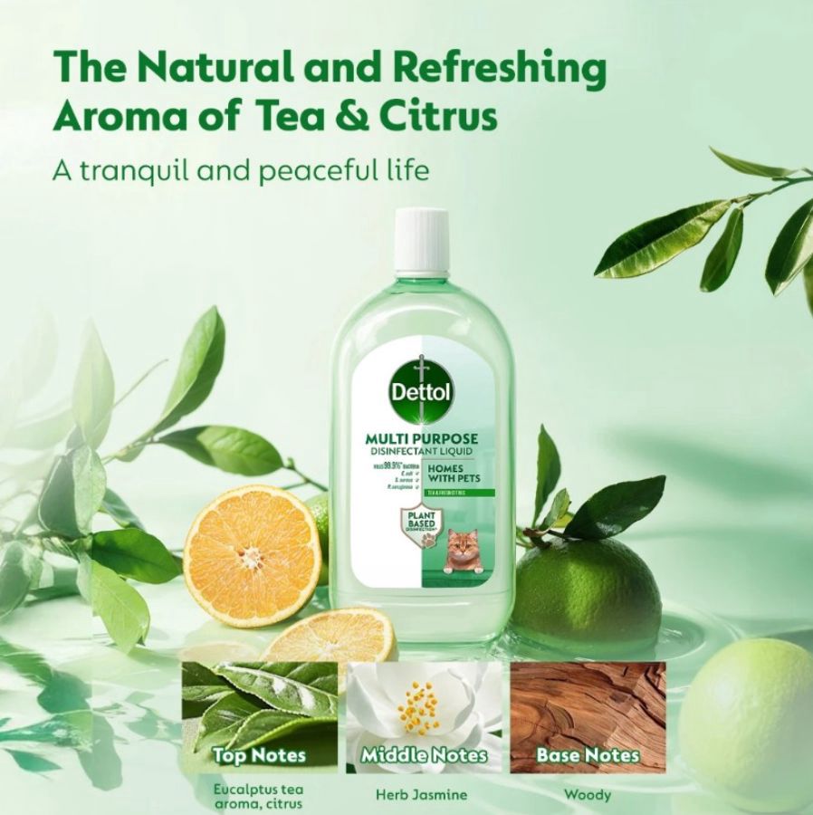 Dettol Multipurpose Tea & Citrus Disinfectant Liquid 1000ml
