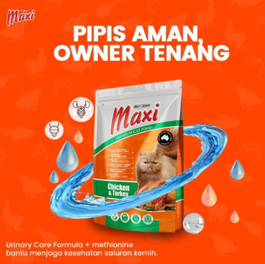 Maxi Chicken & Tuna Makanan Kucing Kering 800gram