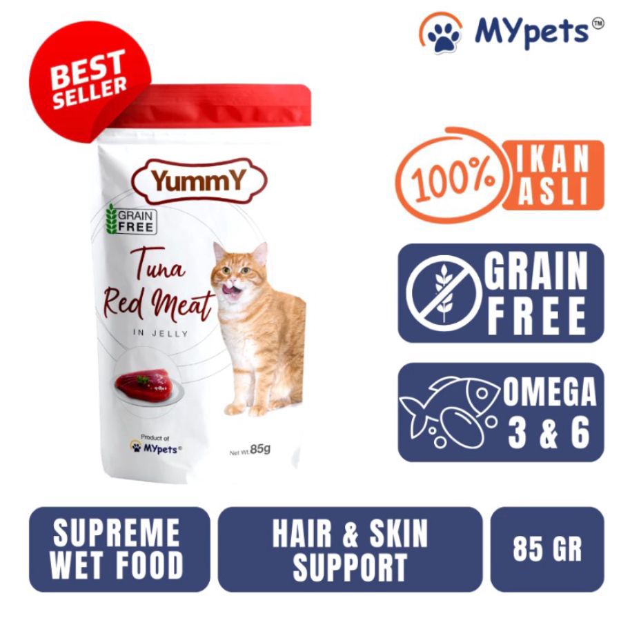 Yummy Tuna Red Meat Makanan Kucing Basah 85gram