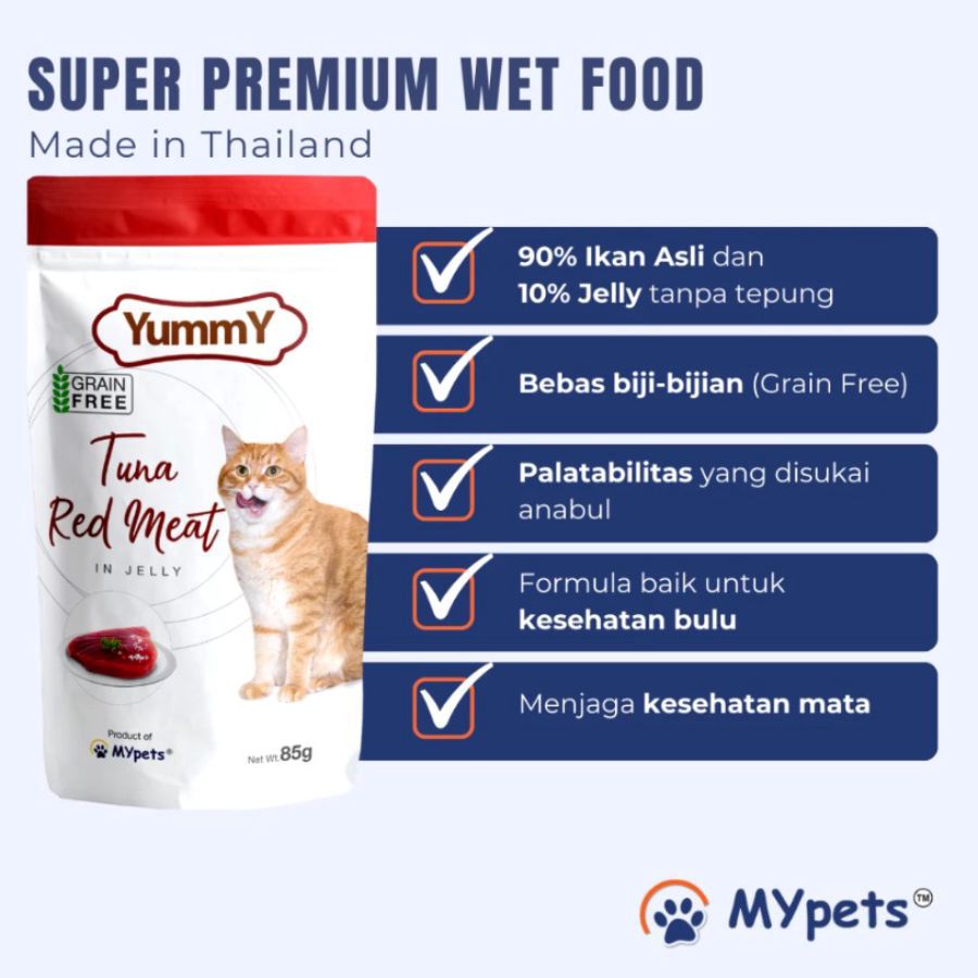 Yummy Tuna Red Meat Makanan Kucing Basah 85gram
